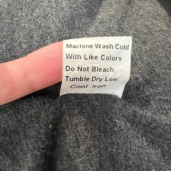 Piko 1988 Tunic Top Womens Large Gray Drop Shoulder Long‎ Sleeve Oversized Flowy - Picture 10 of 10